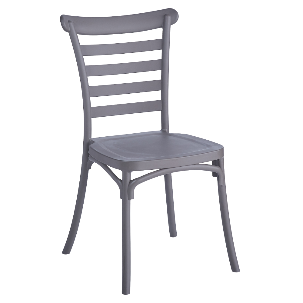 Scaun stivuibil, gri maroniu taupe, SAVITO NEW