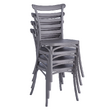 Scaun stivuibil, gri maroniu taupe, SAVITO NEW
