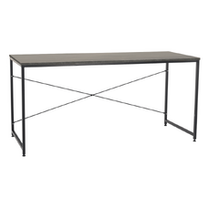 Birou, beton/negru, 150x60 cm, MELLORA