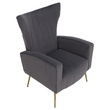 Fotoliu de relaxare, ţesătură Velvet gri, BARET