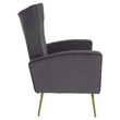 Fotoliu de relaxare, ţesătură Velvet gri, BARET