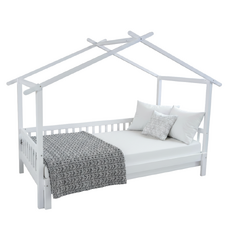 Pat Montessori cu un pat suplimentar, alb, 90x200, KESIO