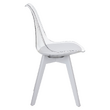 Scaun, transparent alb, acrilat/piele ecologică/alb, BALI 3 NEW