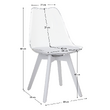 Scaun, transparent alb, acrilat/piele ecologică/alb, BALI 3 NEW