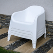 Scaun stivuibil, alb, plastic, SOKRA NEW