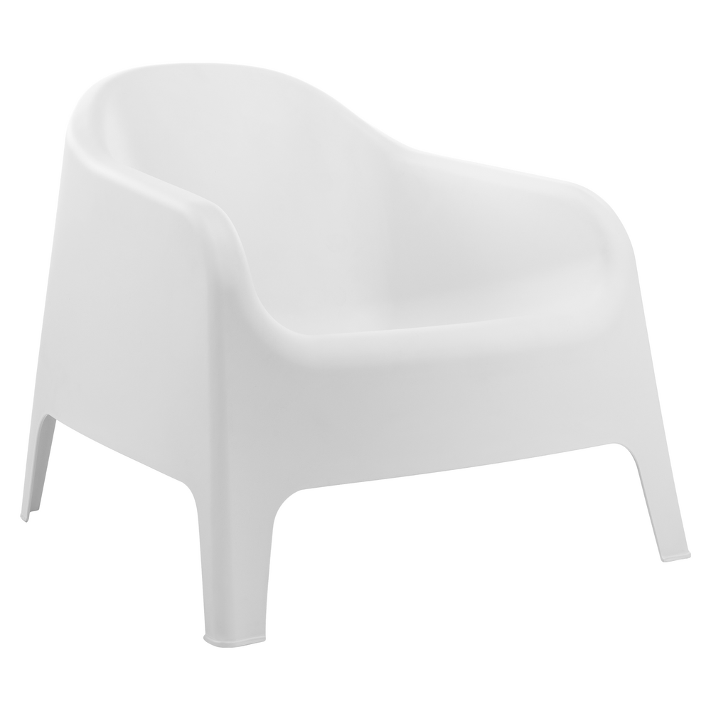 Scaun stivuibil, alb, plastic, SOKRA NEW