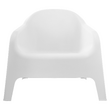 Scaun stivuibil, alb, plastic, SOKRA NEW