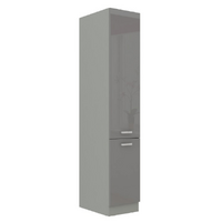 Dulap înalt cu două uşi, gri extra lucios HG/gri, PRADO 40 DK-210