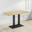 Masă de sufragerie bistro, stejar sonoma/negru, 120x60 cm, RINALDO TYP 2