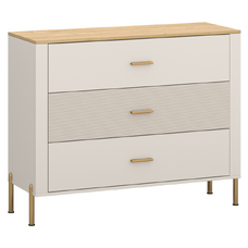 Comodă, caşmir/stejar de piatră, RUNOL 3S