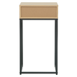 Masă cu consolă cu sertar, stejar/negru, LERTOS