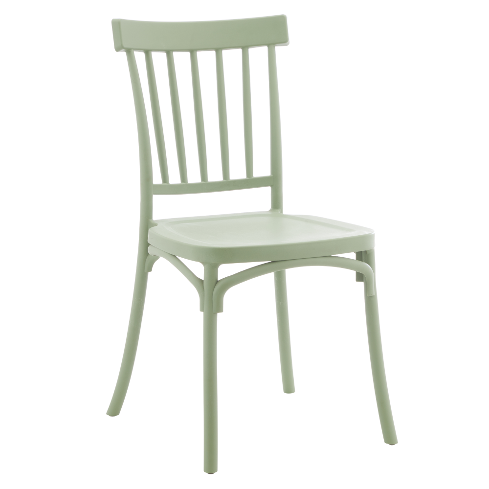 Scaun stivuibil, verde măslin, SAZEN NEW