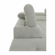 Set canapea, gri deschis, material textil, stânga, BUTON P