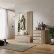 Set pentru hol, caşmir/stejar artisan, DERIS