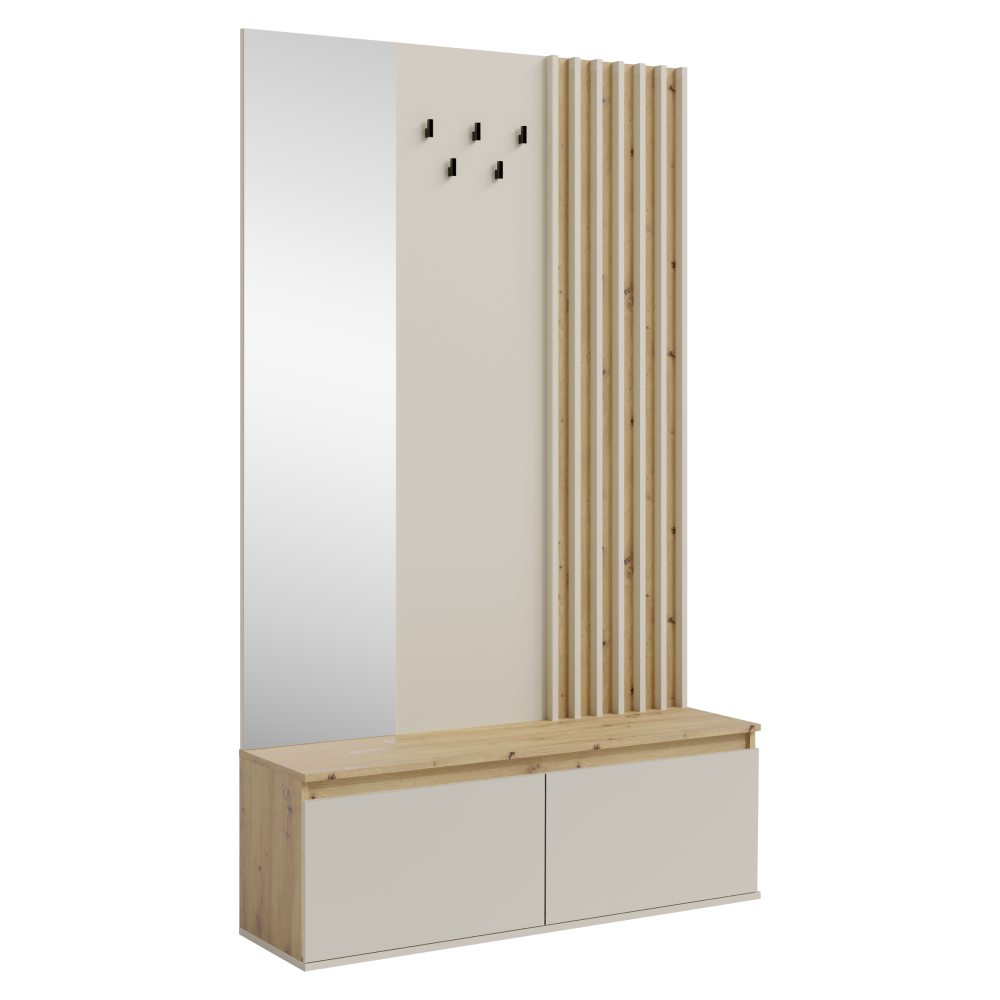 Set pentru hol, caşmir/stejar artisan, DERIS