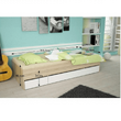 Pat cu spaţiu de depozitare, stejar sonoma/alb, MATIASI