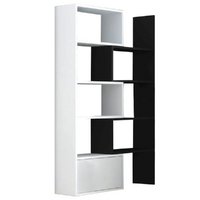 Etajeră, alb/negru, ASTA