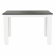 Masă dining, alb/negru, 120x80, KRAZ