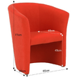 Fotoliu de club, portocaliu, CUBA