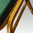 Scaun rabatabil, verde/cadru mat auriu, ZÎNĂ 2 NEW