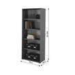 Dulap biblioraft, grafit, RIOMA NEW TYP 03