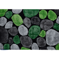 Covor 100x140 cm, verde/gri/negru, PEBBLE TYP 1