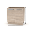 Cabinet inferior 80  2 DV, stejar sonoma, NOVA PLUS NOPL-060-0S