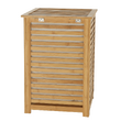 Coş de rufe, bambus lăcuit/bej, BASKET