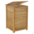 Coş de rufe, bambus lăcuit/bej, BASKET