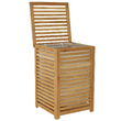 Coş de rufe, bambus lăcuit/bej, BASKET