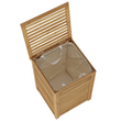 Coş de rufe, bambus lăcuit/bej, BASKET