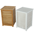 Coş de rufe, bambus lăcuit/bej, BASKET