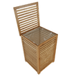 Coş de rufe, bambus lăcuit/bej, BASKET