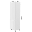 Dulap pentru alimente, alb/alb luciu extra ridicat, de stânga, AURORA D60R