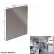 Uşă pentru maşina de spălat vase, alb/gri HG extra lucios, 44,6x57, AURORA