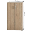 Dulap cu rafturi şi încuietoare, stejar sonoma, TEMPO ASISTENT NEW 034