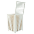 Coş de rufe, bambus lăcuit/alb/bej, BASKET
