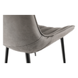Scaun, piele ecologică gri deschis/negru, HAZAL