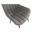 Scaun, piele ecologică gri deschis/negru, HAZAL