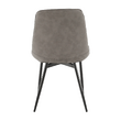 Scaun, piele ecologică gri deschis/negru, HAZAL