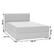 Pat tip BOXSPRING 140x200, gri deschis, FERATA KOMFORT