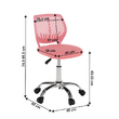 Scaun rotativ, roz/crom, SELVA