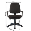 Scaun birou, negru, COLBY NEW