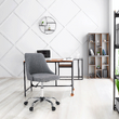 Scaun de birou, gri/crom, EDIZ