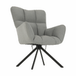 Fotoliu de design rotativ, gri/negru, KOMODO