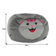 Fotoliu tip sac, material textil gri, BABY TIPUL 1