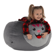 Fotoliu tip sac, material textil gri, BABY TIPUL 1