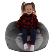 Fotoliu tip sac, material textil gri, BABY TIPUL 1