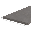 Blat de lucru, grosime 2,8 cm, Metalic brown gri