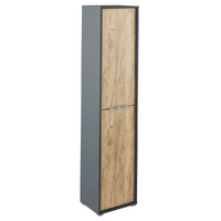 Dulap înalt cu poliţe, grafit / stejar artizanal, RIOMA NEW TYPE 06